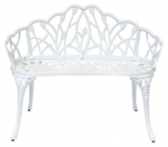 Charles Bentley 2 Seater Cast Aluminium Tulip Garden Bench - £140.00