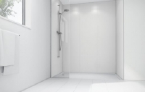Mermaid White Matt Acrylic Shower Single Shower Panel 2440mm £320.80