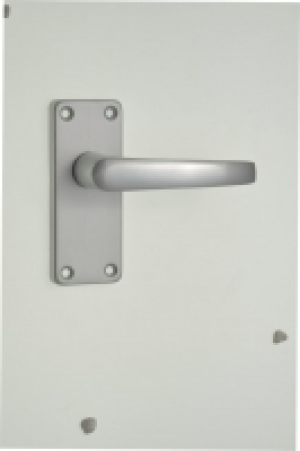 Wickes  Wickes Contract Latch Door Handle - Satin Aluminium 1 Pair