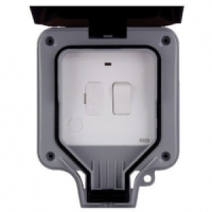 Masterplug 13A Exterior Switched Fused Unit - Grey