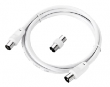 Ross TV Coaxial Cable with Male to Male Coupler - 3m