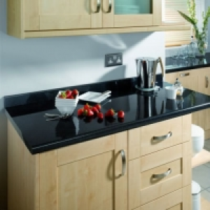 Wickes  Wickes Laminate Worktop Upstand - Taurus Black Gloss 70 x 12