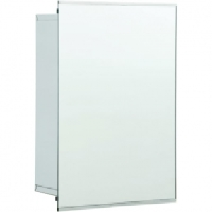 Wickes Stainless Steel Sliding Mirror Bathroom Cabinet - 340