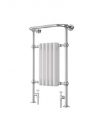 Wickes Etiquette Designer Chrome/White Towel Radiator - 1510