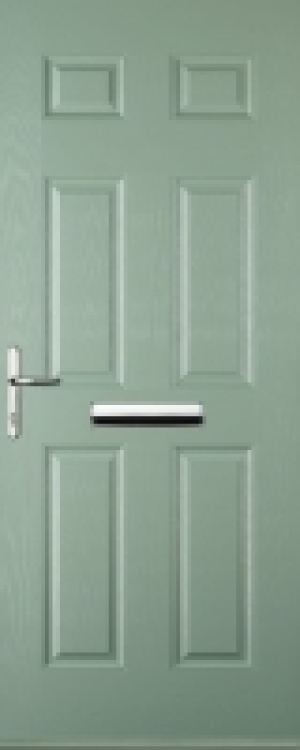 Euramax 6 Panel Right Hand Chartwell Green Composite Door -