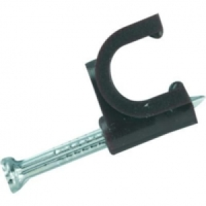 Wickes Coaxial Cable Clips - Brown Pack of 50 &pound;1.10
