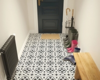 Wickes  Wickes Melia Charcoal Patterned Ceramic Wall & Floor Tile - 