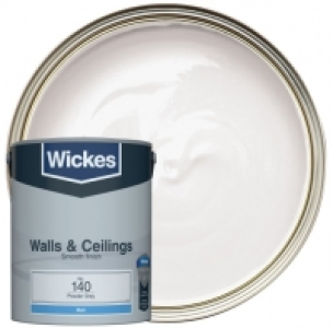 Wickes  Wickes Powder Grey - No. 140 Vinyl Matt Emulsion Paint - 5L