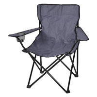 QDStores  Adult Folding Camping Chair Grey