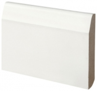 Chamfered / Bullnose White MDF Skirting - 14.5mm x 94mm x 4.
