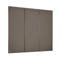 Homebase Steel, Mfc Classic 3 Door Sliding Wardrobe Kit Stone Grey Panel (W)2216