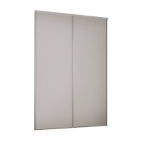 Homebase Steel, Mfc Classic 2 Door Sliding Wardrobe Kit Cashmere Panel (W)1793 x