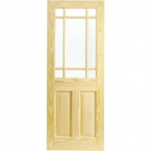 Wickes  Wickes Truro Glazed Clear Pine 2 Panel Internal Door - 1981 