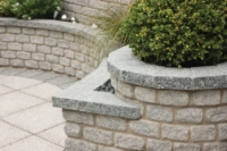 Wickes  Marshalls Argent Coarse Coping Stone - Light 600 x 272 x 50m