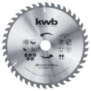 Einhell kwb 42 Teeth Fine Cut Circular Saw Blade - 250 x 30m