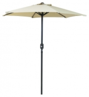 Wickes  Charles Bentley 2m Metal Garden Parasol with Crank - Beige