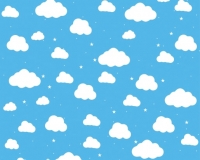 Wickes  ohpopsi Cartoon Cloudy Sky Wall Mural - XL 3.5m (W) x 2.8m (