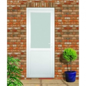 Wickes  Euramax Tamar Left Hand Hung Pre-hung uPVC White Door - 2085