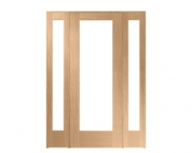 Wickes  Wickes Oxford Fully Glazed Oak Internal Room Divider 762mm D