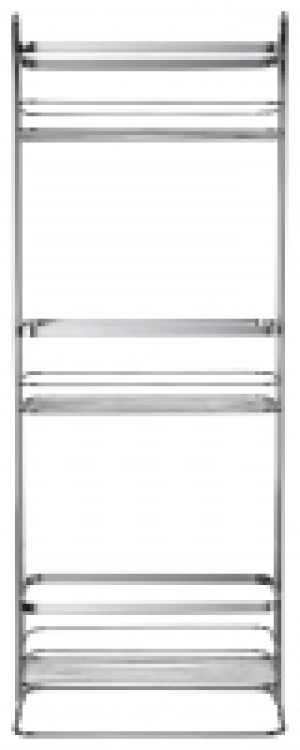 Croydex 3 Tier Freestanding Chrome Storage Basket - 663 x 25