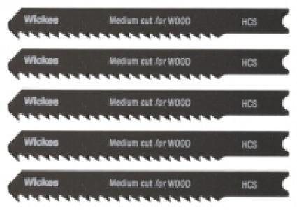 Wickes  Wickes Universal Shank Medium Cut Jigsaw Blade For Wood - Pa