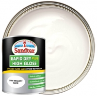 Wickes  Sandtex Rapid Dry Plus High Gloss Paint - Pure Brilliant Whi
