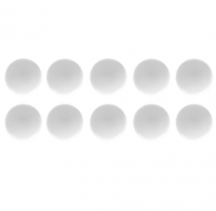 Wickes  Wickes Door Knob - White Plastic 34mm Pack of 10