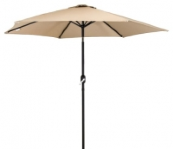 Charles Bentley 2.7m Garden Parasol with Crank & Tilt - Beig £66.00