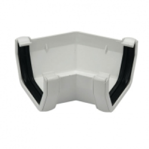 FloPlast 114mm Square Line Gutter Angle 135° - White