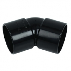 FloPlast WS18B Solvent Weld Waste 135 Deg Bend - Black 32mm