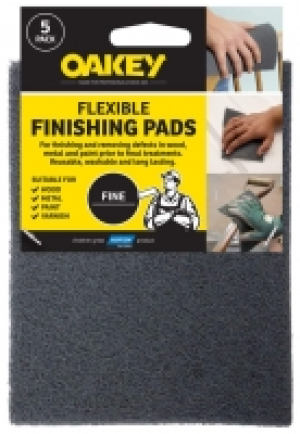 Oakey Flexible Finishing Pads - Pack of 5