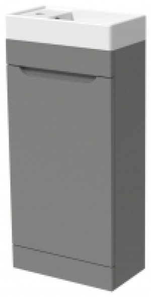 Wickes Malmo Dust Grey Cloakroom Freestanding J Pull Vanity