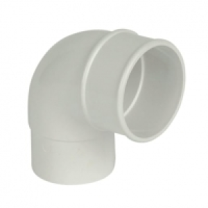 FloPlast 68mm Round Line Downpipe Offset Bend 92.5° - White