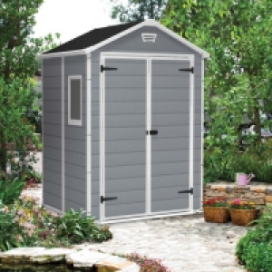 Wickes  Keter Manor 6 x 5ft Double Door Outdoor Apex Plastic Garden 