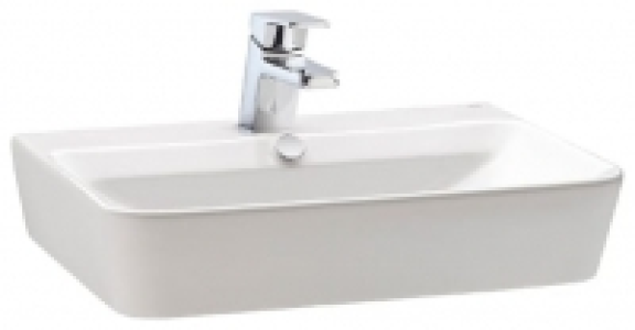 Wickes  Wickes Emma 1 Tap Hole Wall Hung Square Bathroom Basin - 600