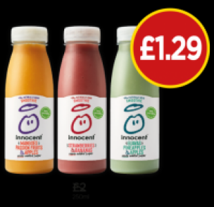 Innocent Magnificent Mango Smoothie, Seriously Strawberry Sm