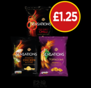 Budgens  Walkers Sensations Thai Sweet Chilli, Chicken & Thyme, Mango