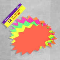 InExcess  12 Inch x 7 Inch Fluorescent Flash Cards - Pack of 12