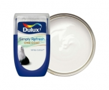 Dulux Simply Refresh One Coat Paint - White Cotton Tester Po