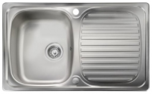 Leisure Linear Compact 1 Bowl Reversible Inset Stainless Ste
