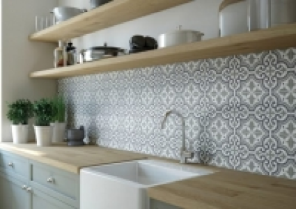 Wickes Melia Sage Patterned Ceramic Wall & Floor Tile - 200