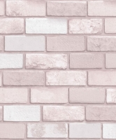 Wickes  Arthouse Diamond Pink Brick Wallpaper 10.05m x 53cm