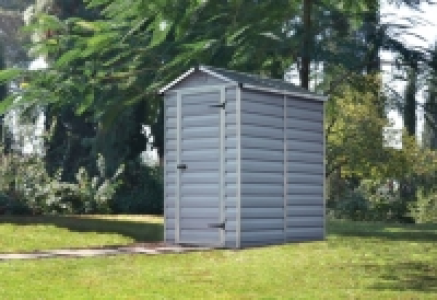 Palram - Canopia 4 x 6ft Plastic Apex Shed with Skylight Roo