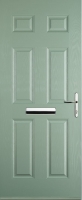 Wickes  Euramax 6 Panel Left Hand Chartwell Green Composite Door - 9