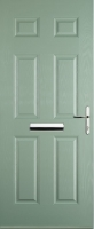 Euramax 6 Panel Left Hand Chartwell Green Composite Door - 9