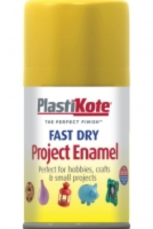 Wickes  Plastikote Fast Dry Enamel Aerosol Spray - Buttercup Yellow 