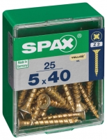 Wickes  Spax Pz Countersunk Yellox Screws - 5x40mm Pack Of 25