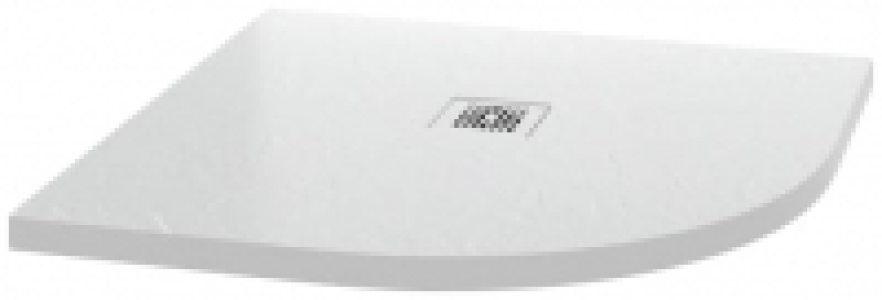 Wickes 35mm White Textured Quadrant Shower Tray - 900 x 900m