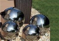 QDStores  Decorative Stainless Steel Orbs 4 Pack