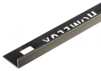 Homelux 10mm Metal Straight Gun Metal Grey Tile Trim 2.44m £22.00